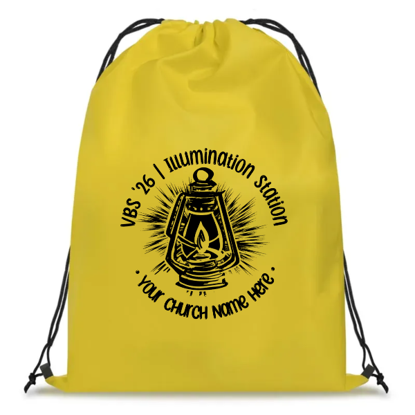 Easy Custom VBS Drawstring Bag - Personalize in Real Time - Illumination Station VBS - DLUM031