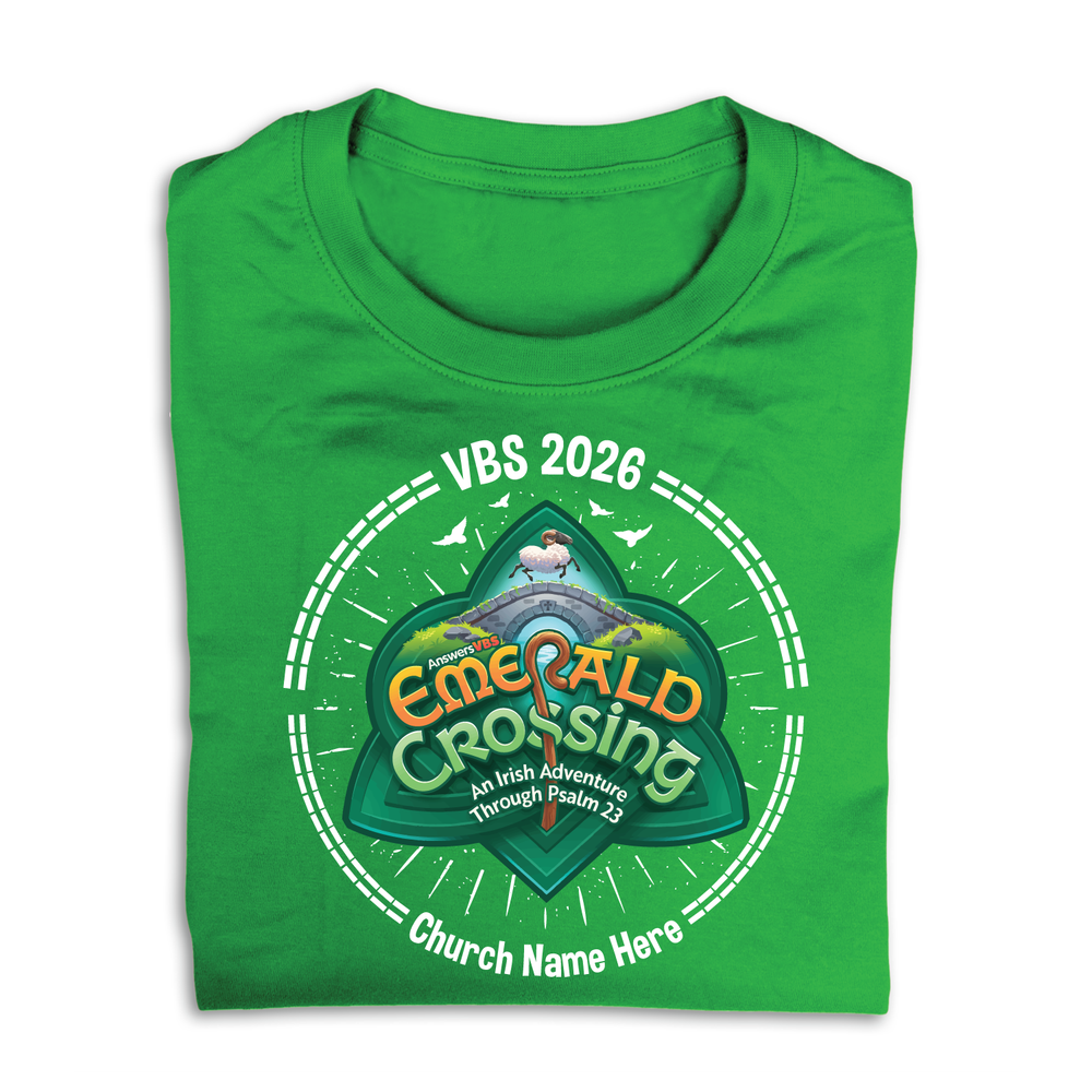Easy Custom VBS T-Shirt - Full Color Design - Emerald Crossing VBS - VEMEFC01