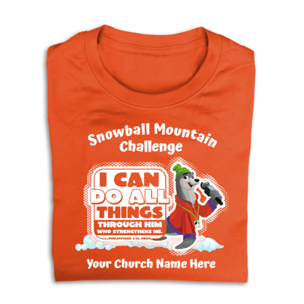 Easy Custom VBS T-Shirt - Full Color Design - Snowball Mountain Challenge VBS - VSMCFC05