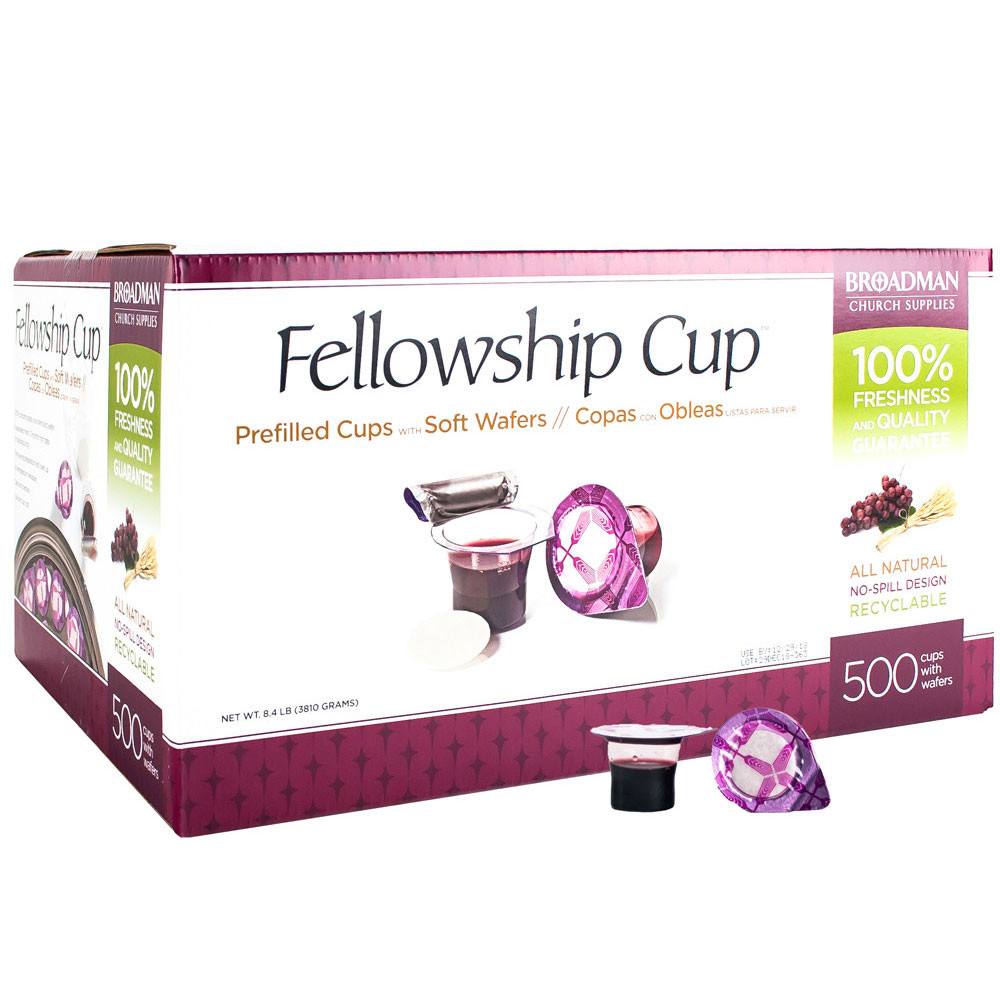 Fellowship Cup - Prefilled Communion Cups - Wafer & Juice Sets (Box of 500)