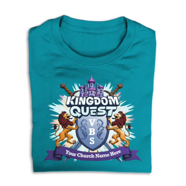 Easy Custom VBS T-Shirt - Full Color Design - Kingdom Quest VBS - VKGDFC06