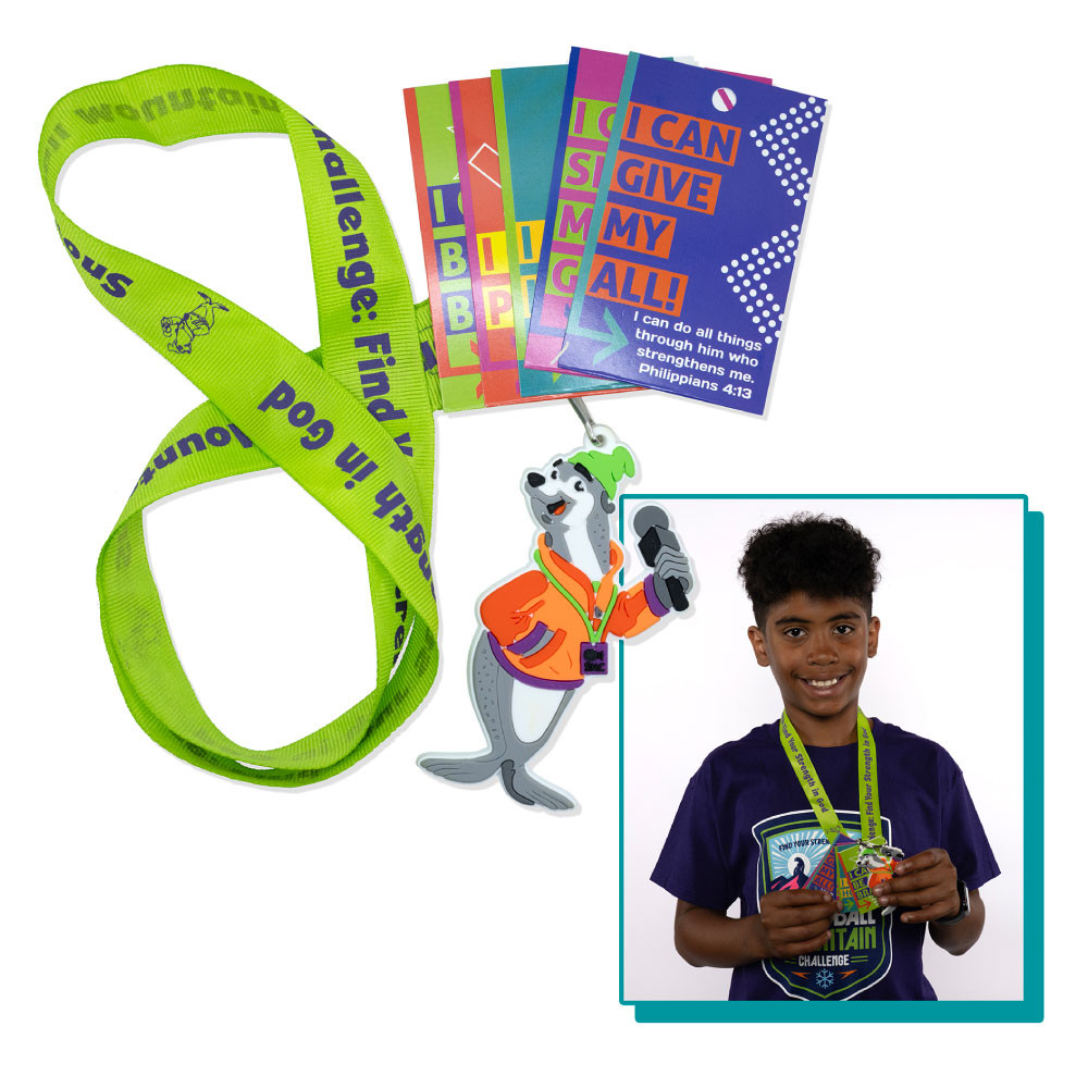Scripture Treasure Lanyard (Pkg of 12) - Breakaway Lanyard - Snowball Mountain Challenge VBS 2026 by Cokesbury