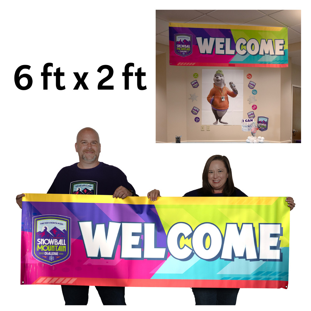 Welcome Banner - Snowball Mountain Challenge VBS 2026 by Cokesbury