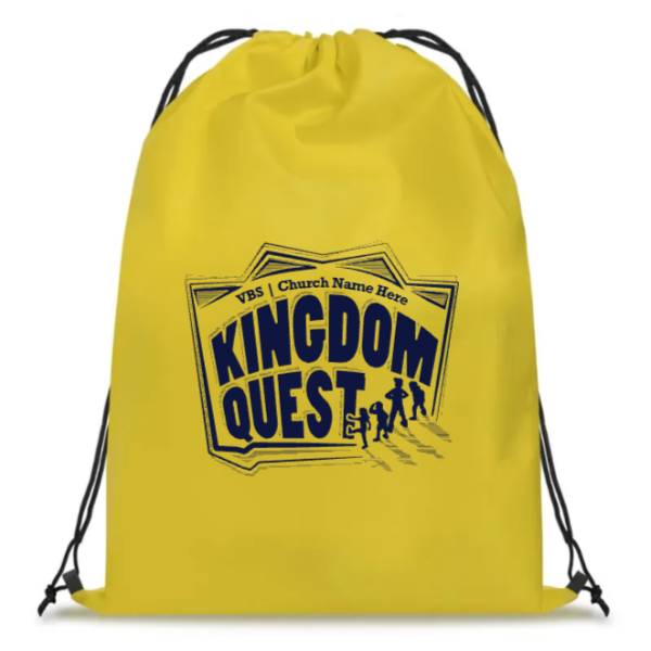 Easy Custom VBS Drawstring Bag - Personalize in Real Time - Kingdom Quest VBS - DKGD041