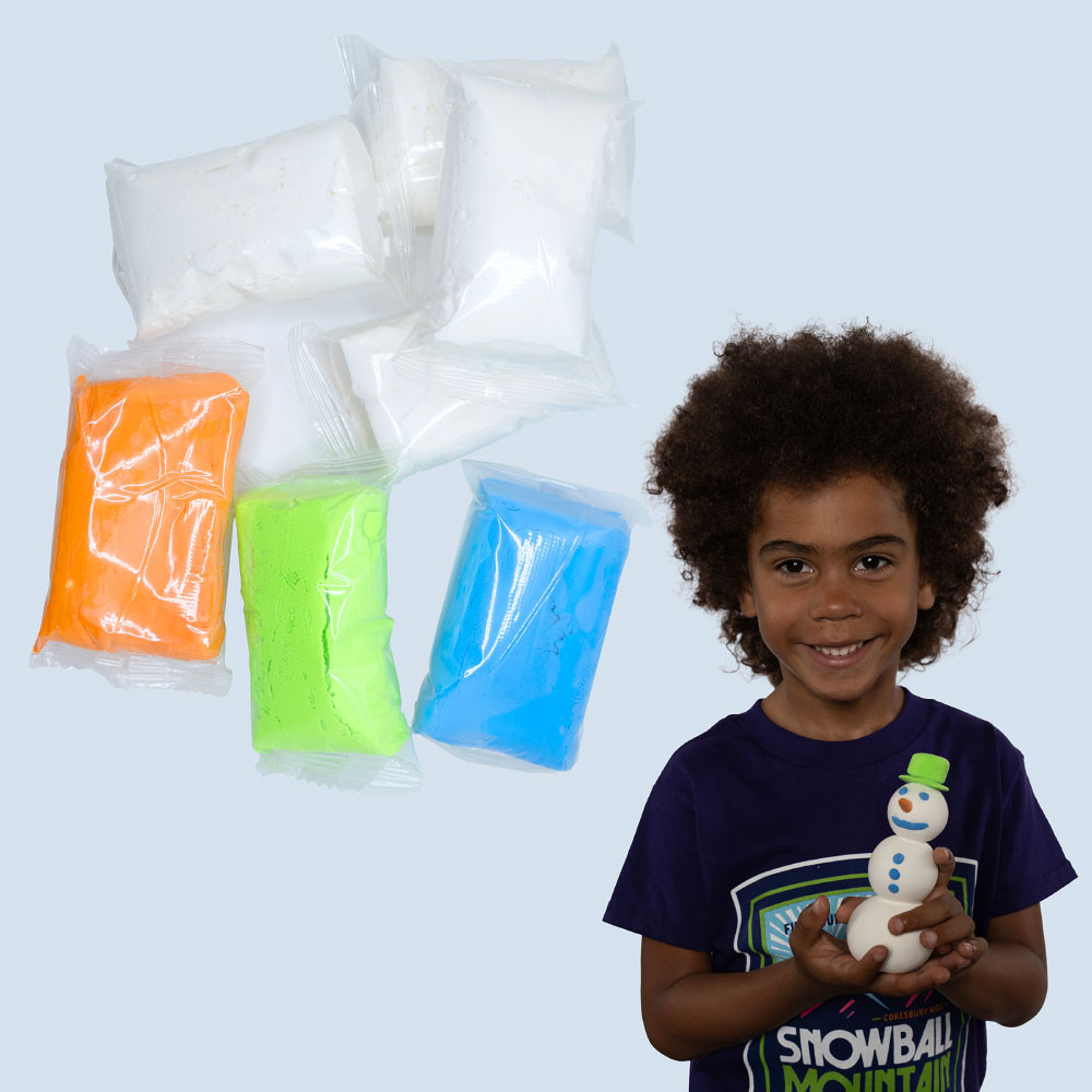Snowman Air Clay Craft Kit (Pkg of 12) - Snowball Mountain Challenge VBS 2026 by Cokesbury