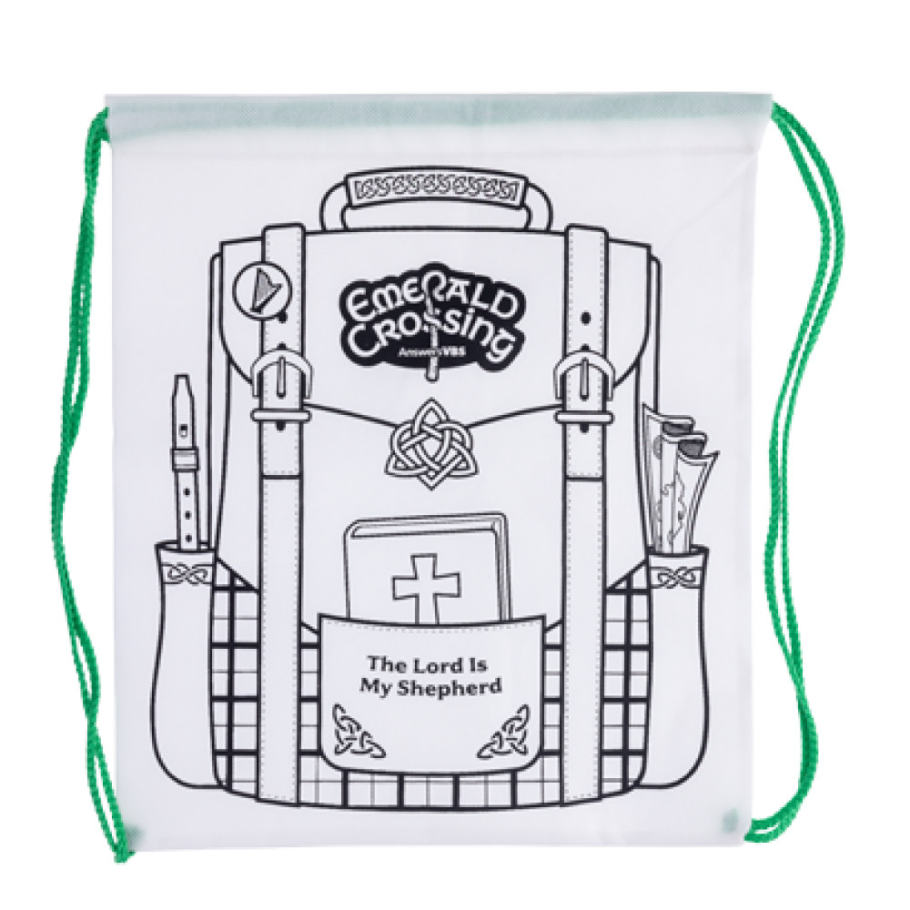 Fabric Backpack (Pack of 10) - 11 in. x 14 in. - Day 1 Craft - Emerald Crossing VBS 2026 by Answers