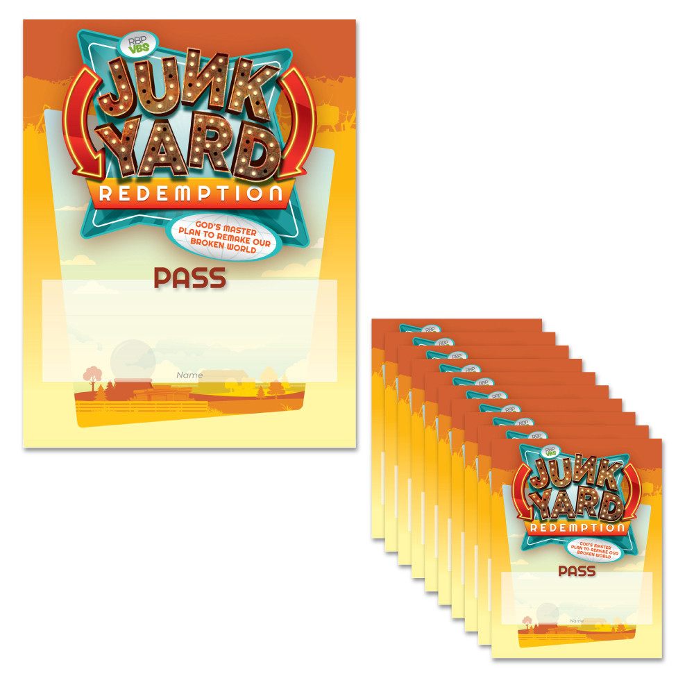 Passes - Pack of 10 - Junkyard Redemption VBS 2026 by RBP