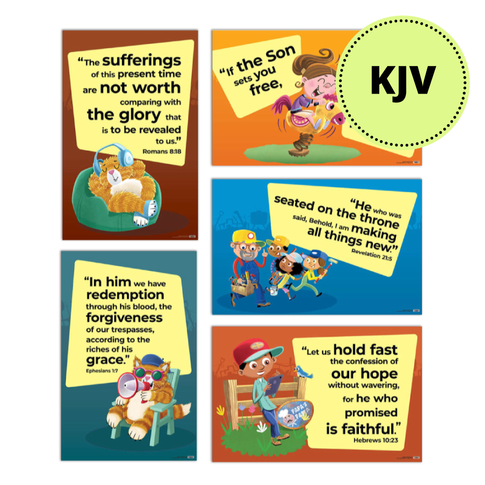 Verse Posters - KJV - Pack of 5 - Junkyard Redemption VBS 2026 by RBP
