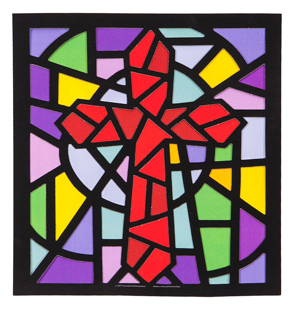 Stained Glass Cross Craft - Pack of 12 - Tropical Trek VBS 2026