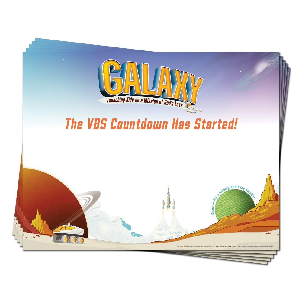 Publicity Posters (pkg of 5) - 17in. x 22in. - Galaxy Weekend VBS 2026 by Group