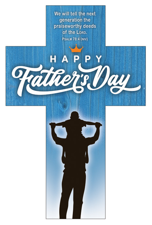 2" x 6.25" Bookmark Cross - Father's Day - Happy Father's Day - Ps 78:4 NIV - Pack of 25