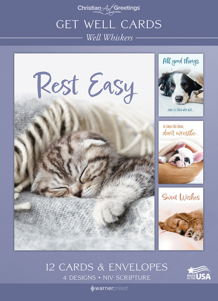 Boxed Cards - Get Well - Well Whiskers - Pack of 12