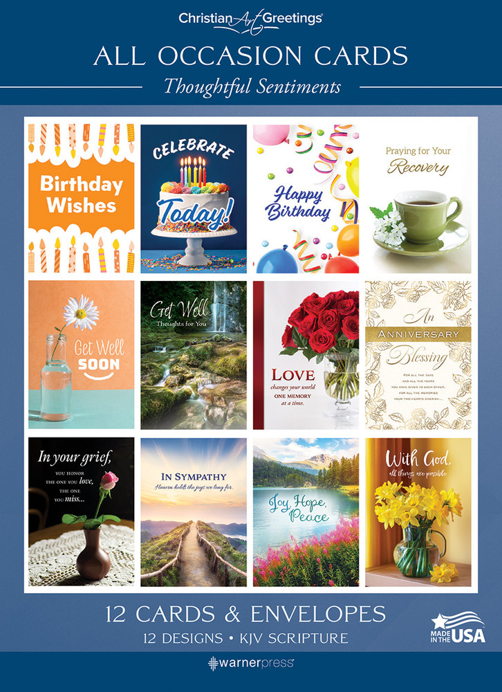 Boxed Cards - All Occasion - Thoughtful Sentiments - Pack of 12
