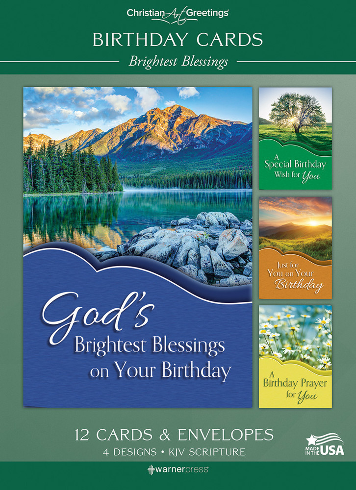 Boxed Cards - Birthday - Brightest Blessings - Pack of 12
