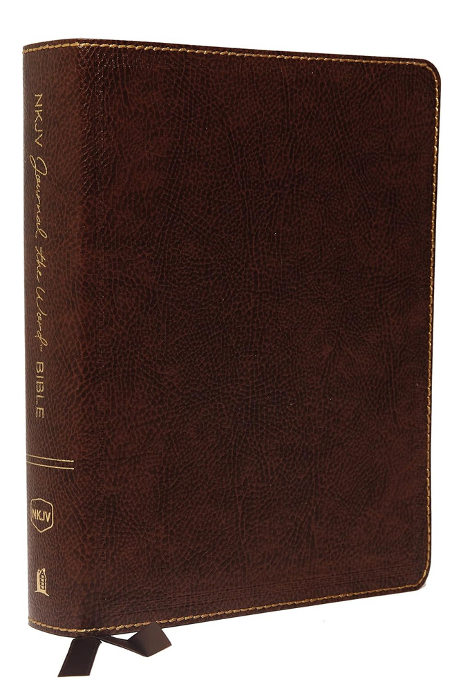 NKJV Comfort Print Journal the Word Bible, Bonded Leather, Brown - Case of 12