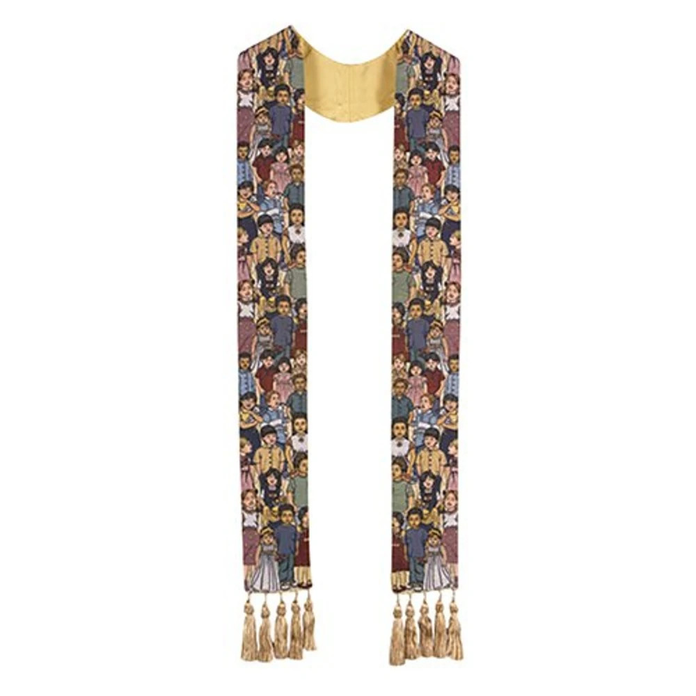 小物 GRAPHIC HUGE STOLE Children of the World Tapestry Overlay Stole - Concordia Supply