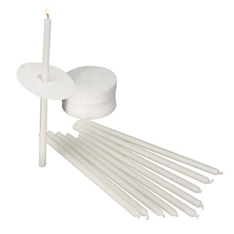 DEVOTIONAL CANDLE WITH BOBECHE - 10" - 50/PK
