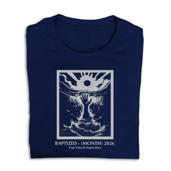 Easy Custom T-Shirt - One Color Design - Baptism - Reaching Out - TBPT101