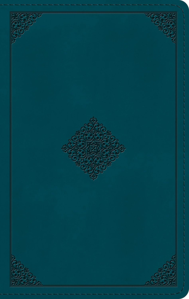 ESV Large Print Personal Size Bible, Red Letter (TruTone, Deep Teal, Emblem Design): Holy Bible, English Standard Version - Case of 10