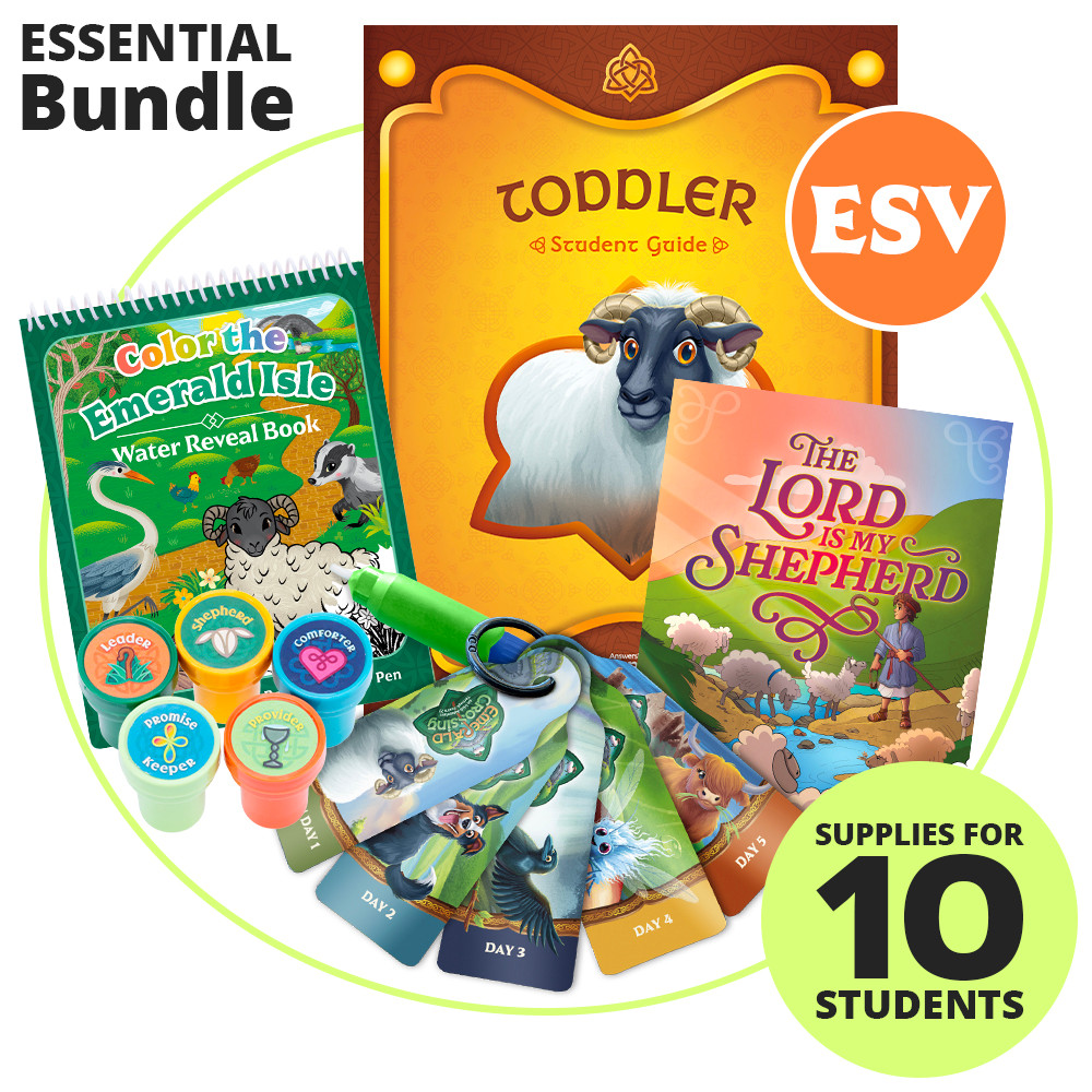 ESV Student Essentials BUNDLE - Toddler ESV (Enough for 10 Kids) - Emerald Crossing VBS 2026 by Answers