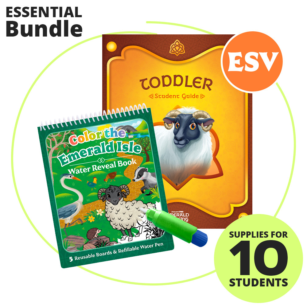ESV Student Essentials BUNDLE - Toddler ESV (Enough for 10 Kids) - Emerald Crossing VBS 2026 by Answers