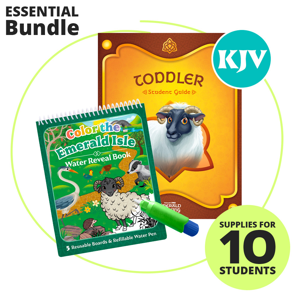 KJV Student Essentials BUNDLE - Toddler KJV (Enough for 10 Kids) - Emerald Crossing VBS 2026 by Answers