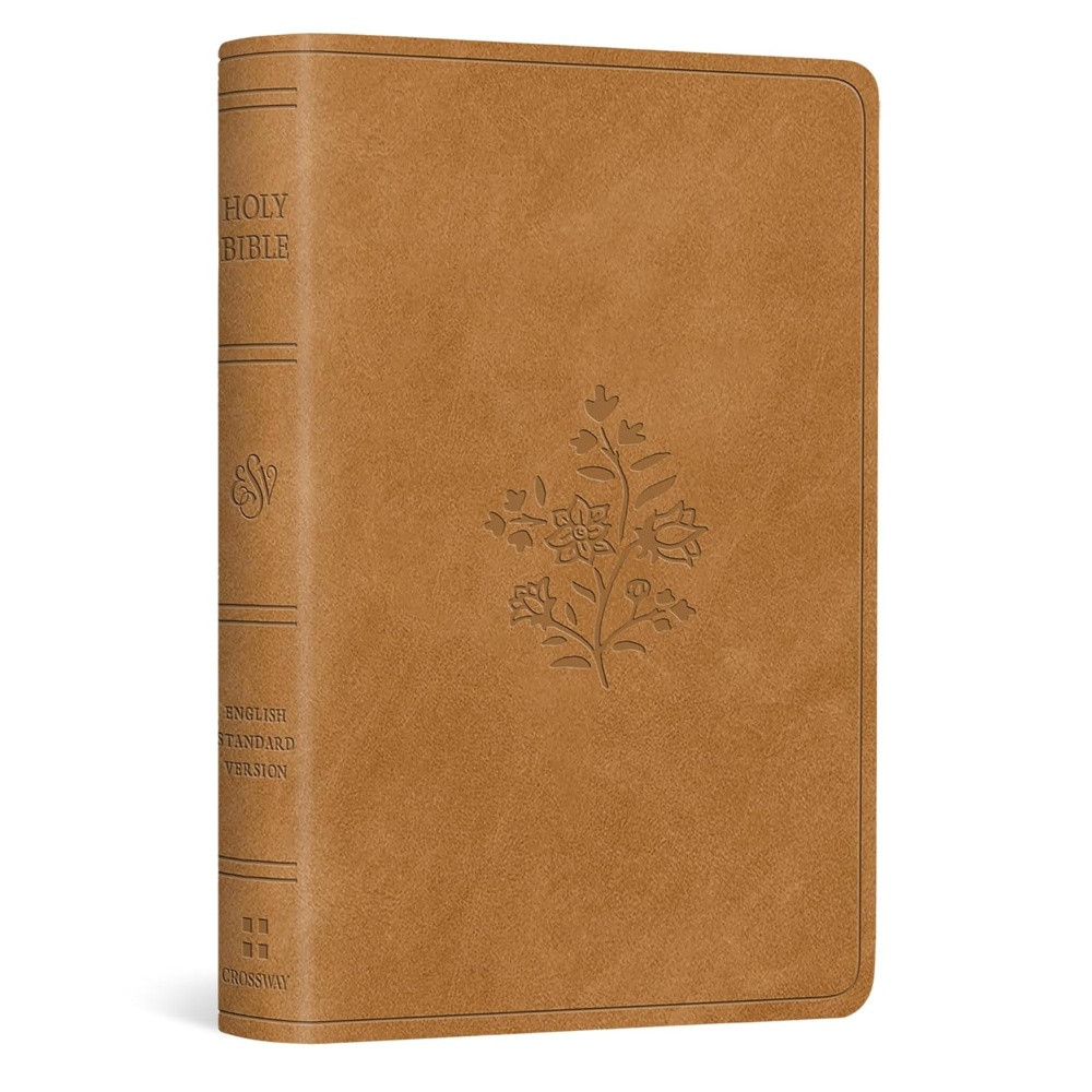 ESV Vest Pocket New Testament With Psalms And Proverbs - Nubuck Caramel, Wildflower Design Trutone - Bulk Case of 120