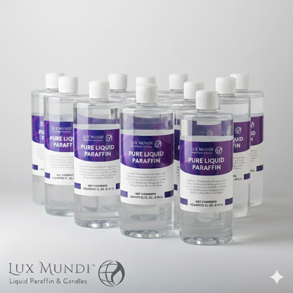 Lux Mundi Pure Liquid Paraffin - 1 Quart Bottle - Case of 12 (Cathedral Candle)