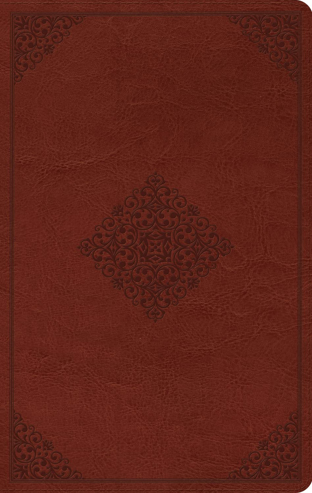 ESV Large Print Value Thinline Bible -Tan Ornament Design Trutone - Case of 24