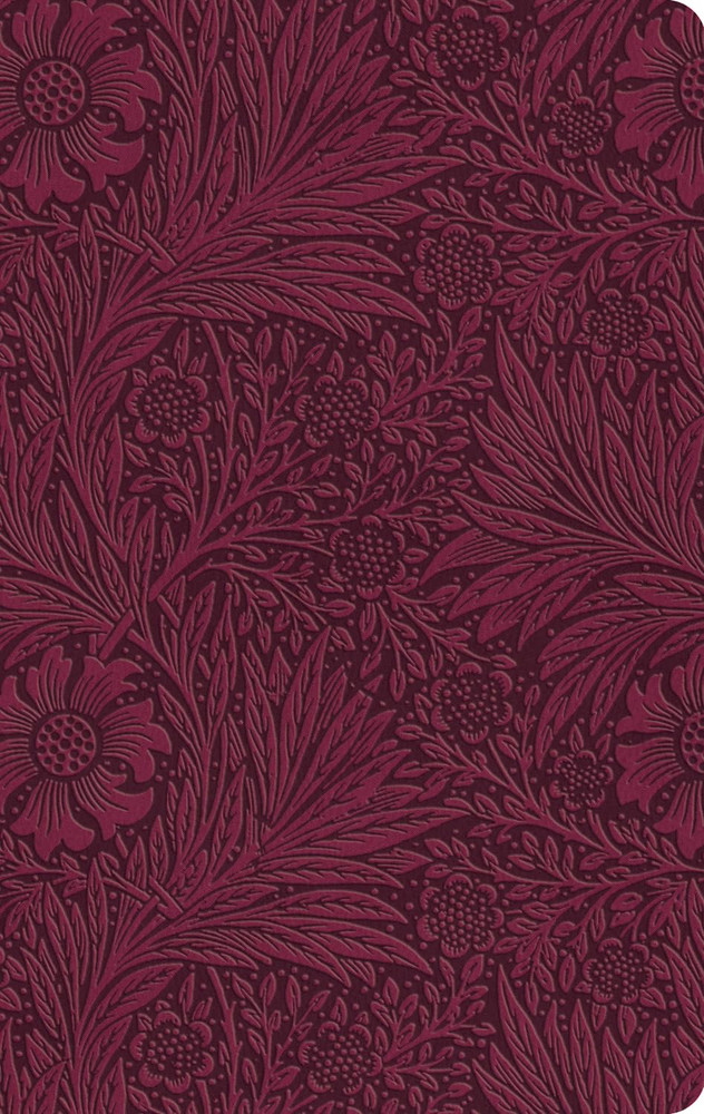 ESV Large Print Value Thinline Bible - Raspberry, Floral Design Trutone - Case of 24