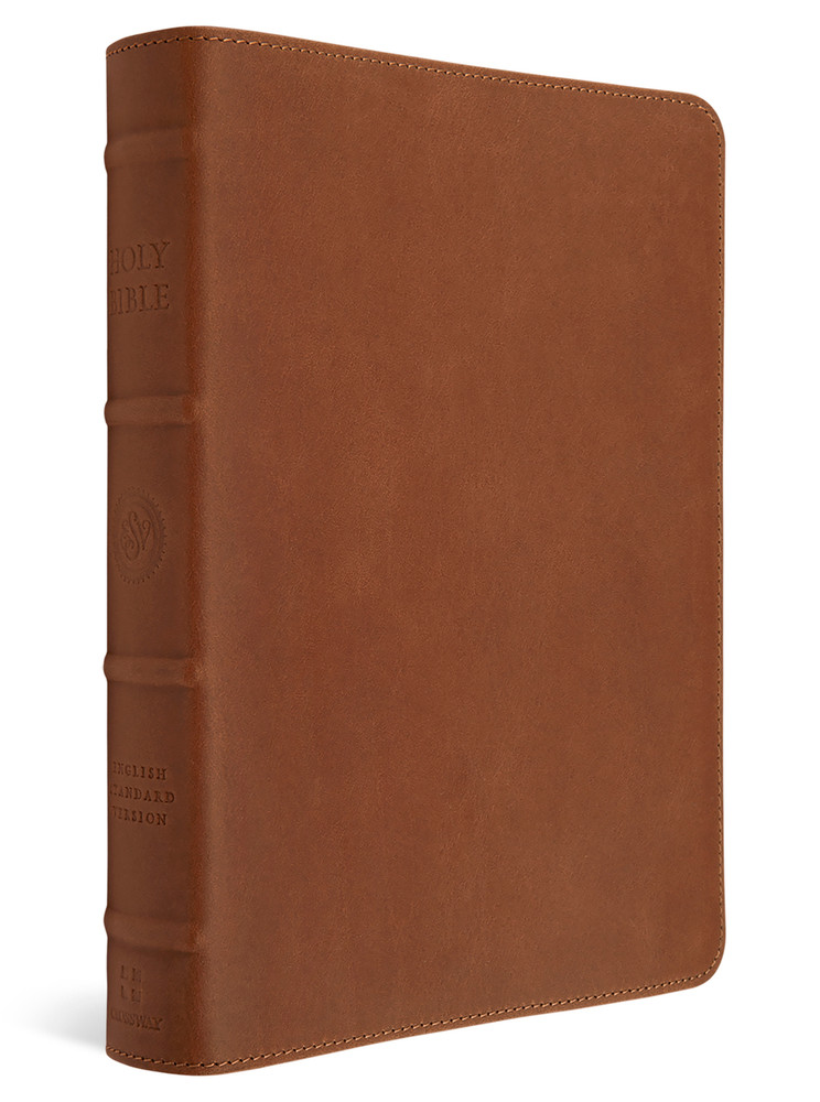 ESV Heirloom Bible, Coram Deo: Thinline Edition - British Tan Cowhide w/Full Yapp