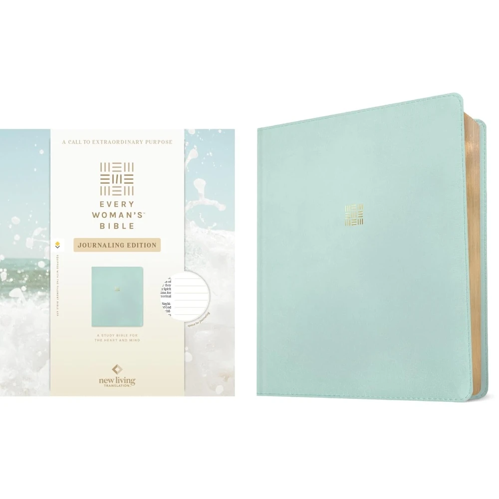 NLT Every Woman's Bible, Journaling Edition, Filament Enabled (Leatherlike, Seafoam Blue)