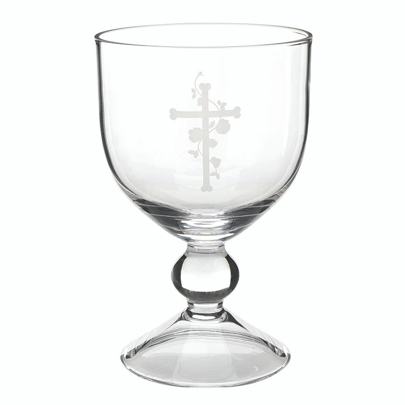 Floral Glass Chalice (Pack of 2)