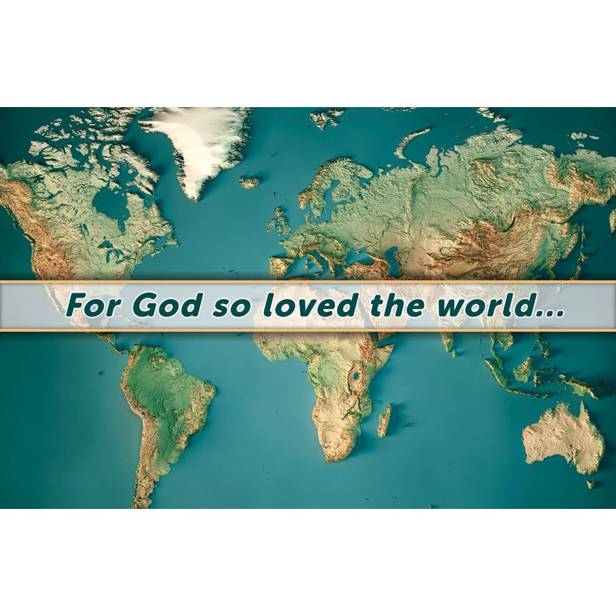 Postcards - Adults -All Occasion - For God so loved... (Pack of 25)