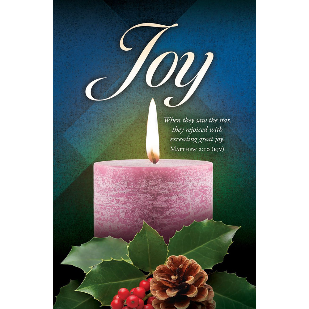 Church Bulletin 11" - Advent - Joy - Matt 2:10 KJV (Pack of 100)