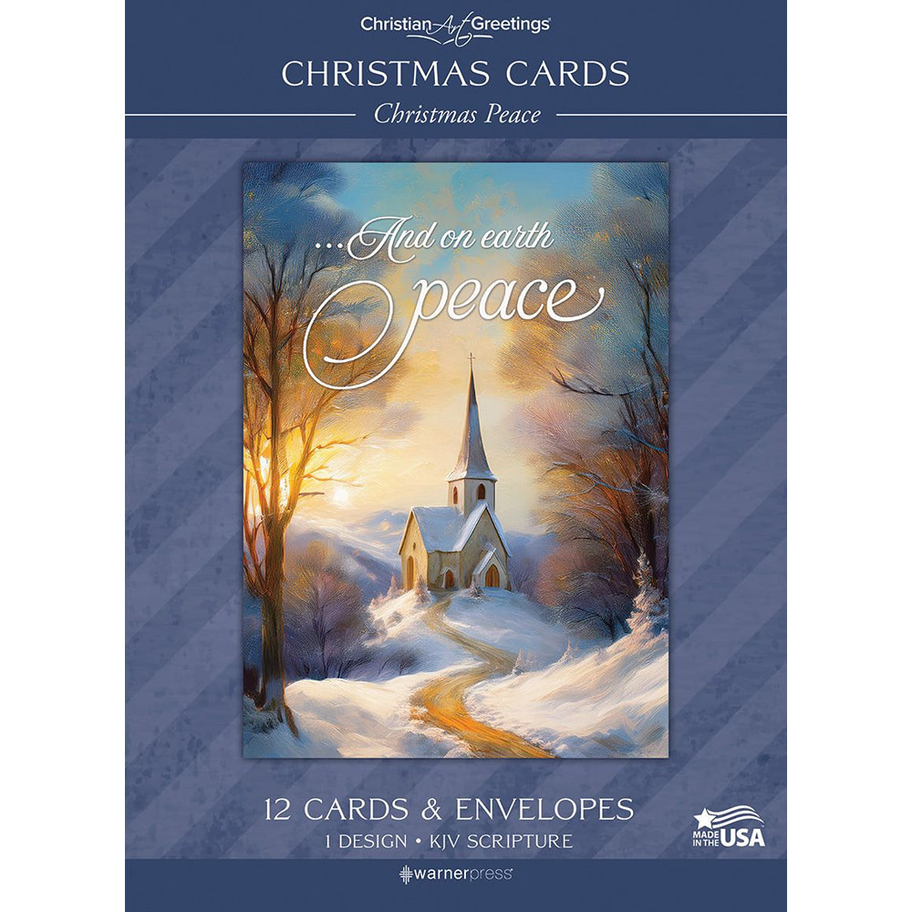 Boxed Cards - Solid - Christmas - Christmas Peace - Luke 2:14 KJV (Box of 12)