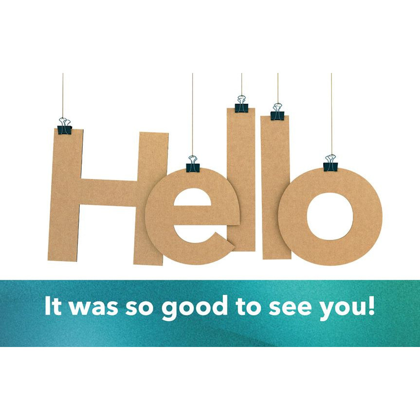 Postcards - Adults - Glad You Were Here - Hello! (Pack of 25)