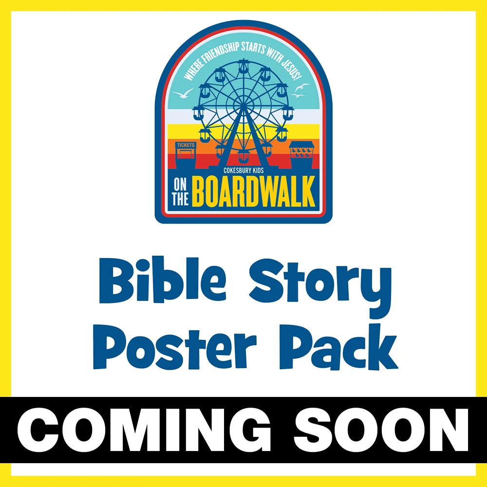 Bible Story Poster Pack (ISBN 9781791043186) - On the Boardwalk VBS 2027 by Cokesbury