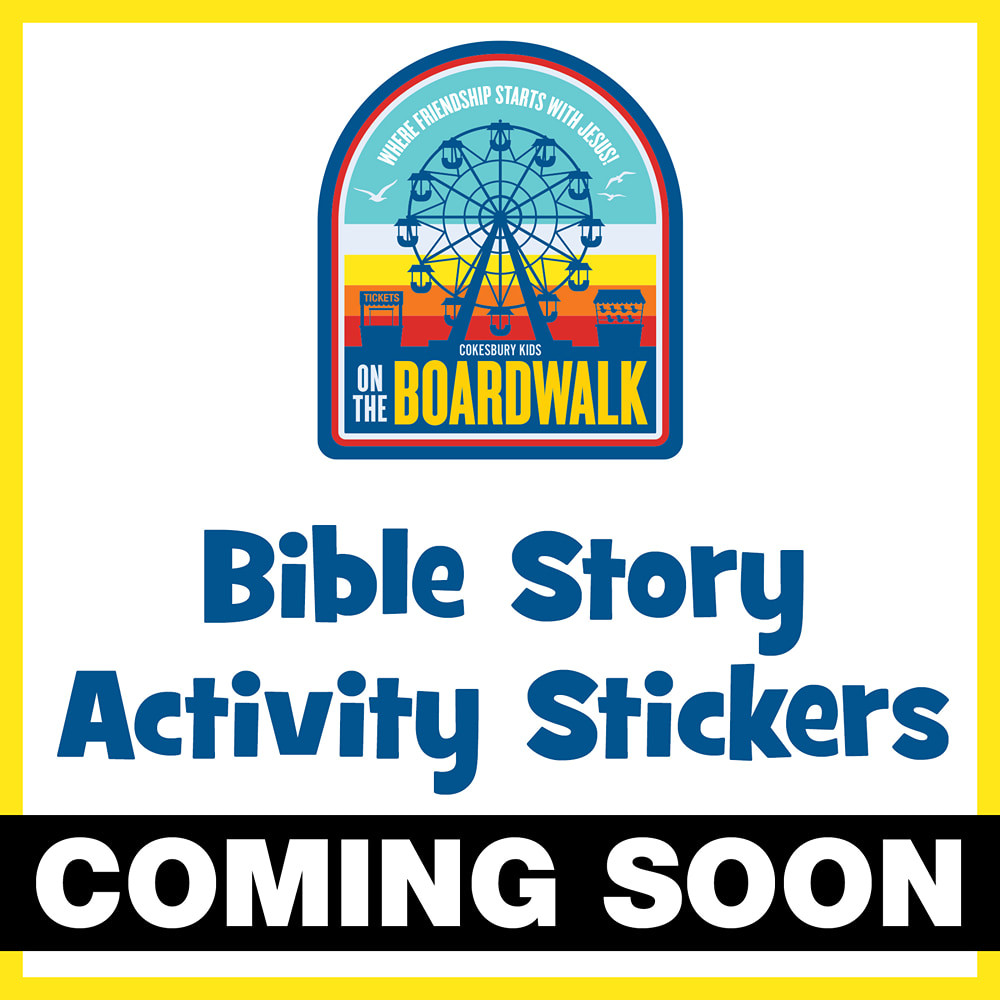 Bible Story Activity Stickers (Pkg of 6) - On the Boardwalk VBS 2027 by Cokesbury