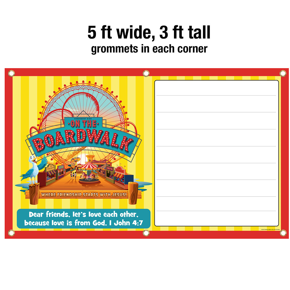 Outdoor Banner - On the Boardwalk VBS 2027 by Cokesbury