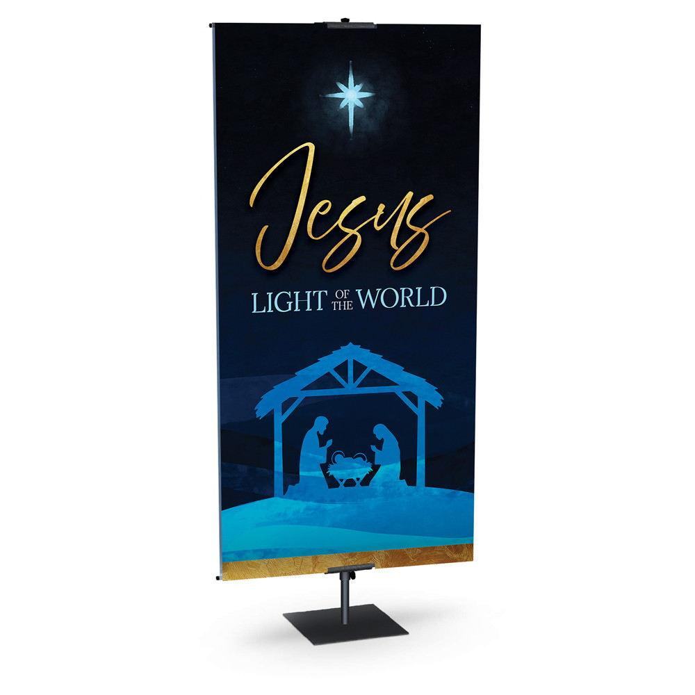 Church Banner - Nativity Star Nightscape - Jesus