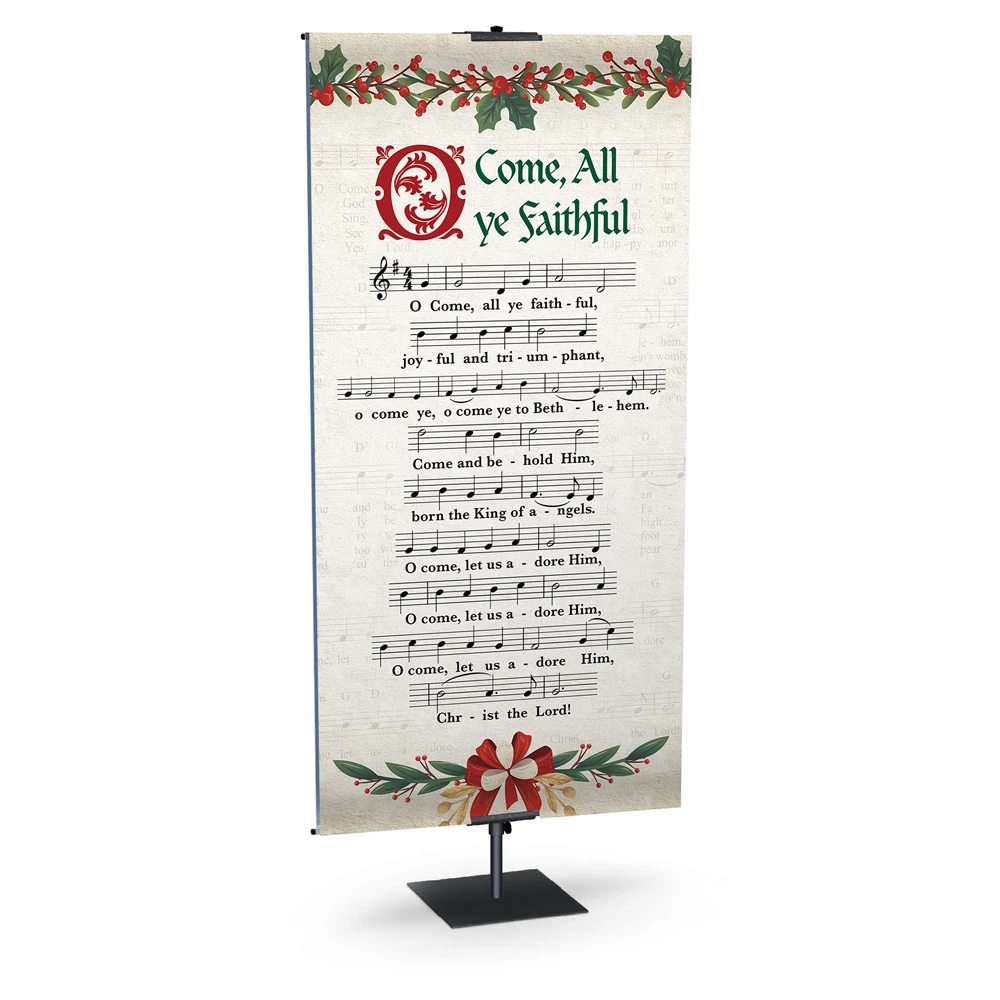 Church Banner - Sheet Music Hymns - O Come, All Ye Faithful
