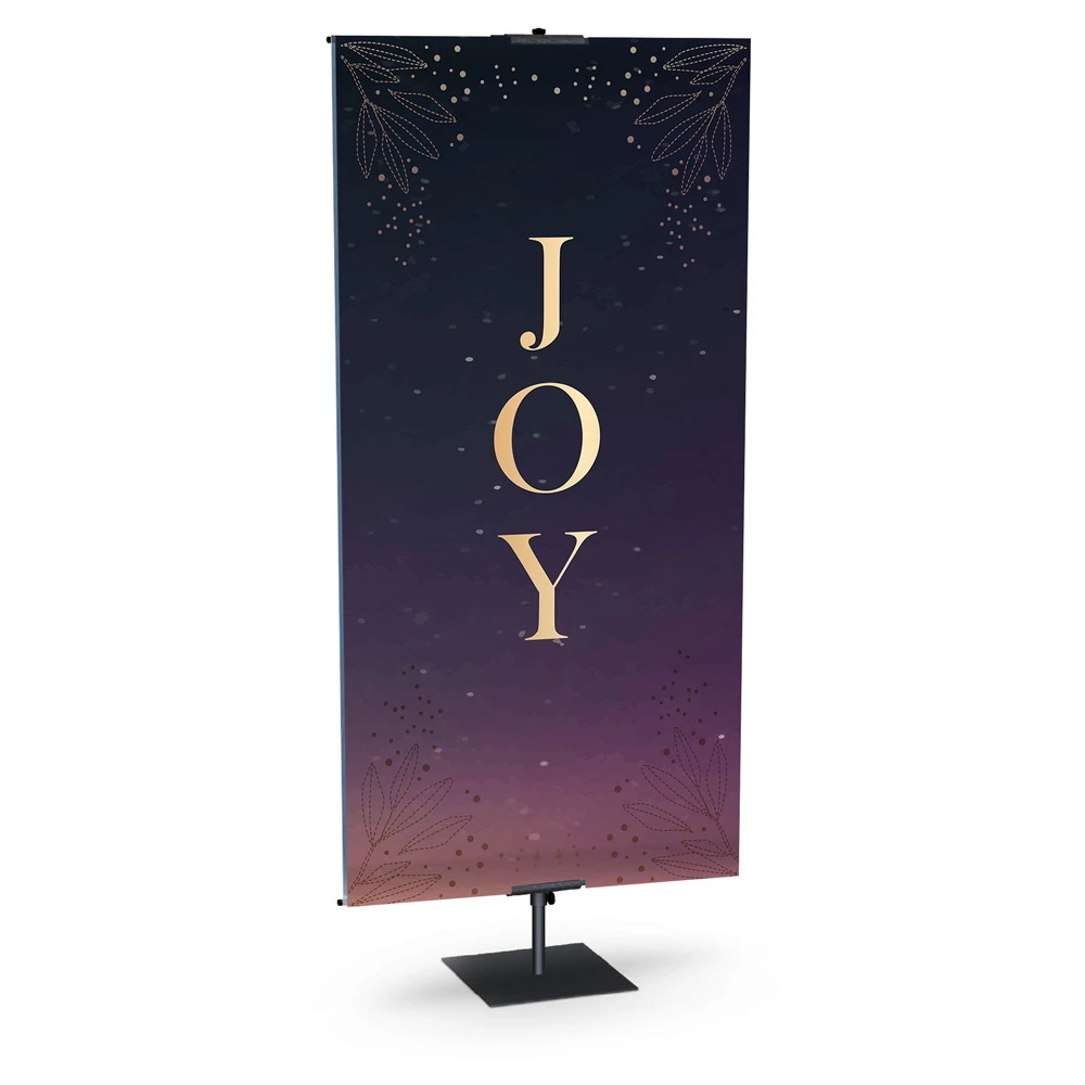 Church Banner - Behold Our Savior Purple Nativity Advent Set - Joy