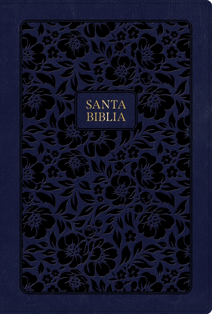 RVR 1960 Biblia Letra Grande Tamaño Manual, Edicion Especial, Azul Marino Simil Piel - Case of 18