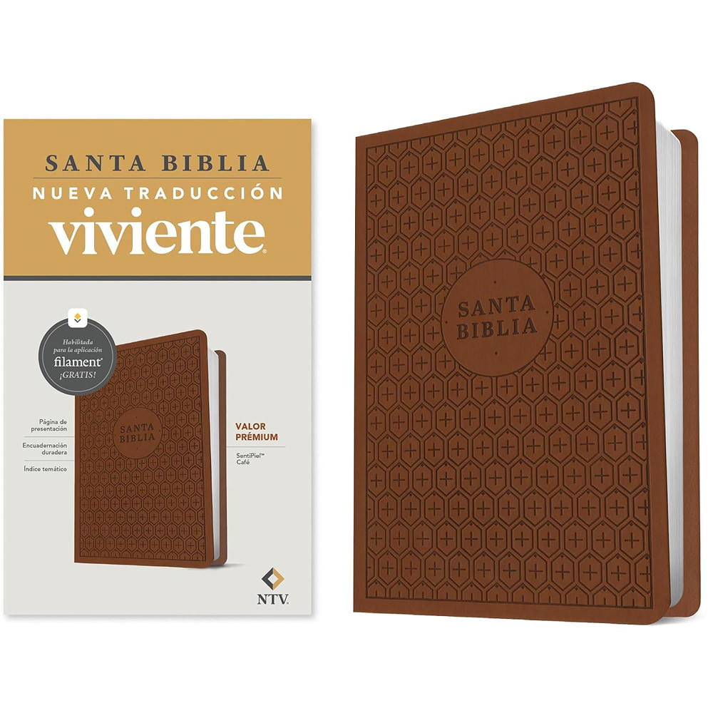 NTV: Biblia Valor Premium con Filament (Spanish Premium Bible, SentiPiel, Brown) - Case of 24