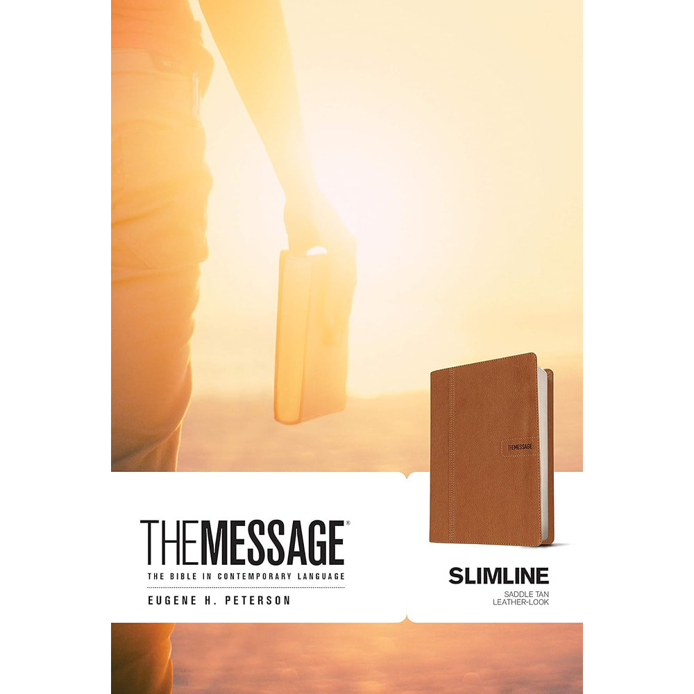 The Message Slimline (Leather-Look, Saddle Tan) - Case of 16