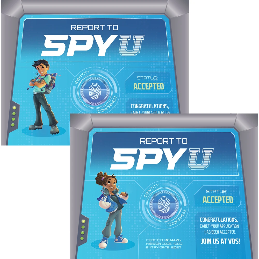 You're Invited Postcards (Pack of 40) -  Spy U VBS 2027 by Answers