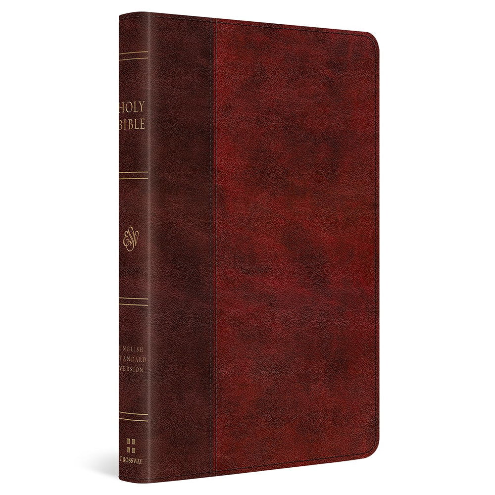 ESV Large Print Thinline Bible, Red Letter (TruTone, Burgundy/Red, Timeless Design) - Case of 14