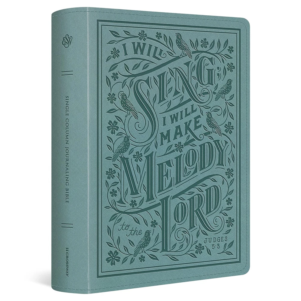 ESV Single Column Journaling Bible, Large Print (TruTone, Paris Sky, Judges 5:3 Design) - Case of 8