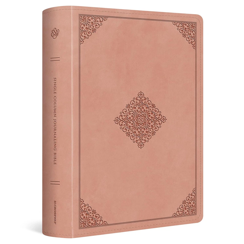 ESV Single Column Journaling Bible, Large Print, Blush Rose - Case of 10